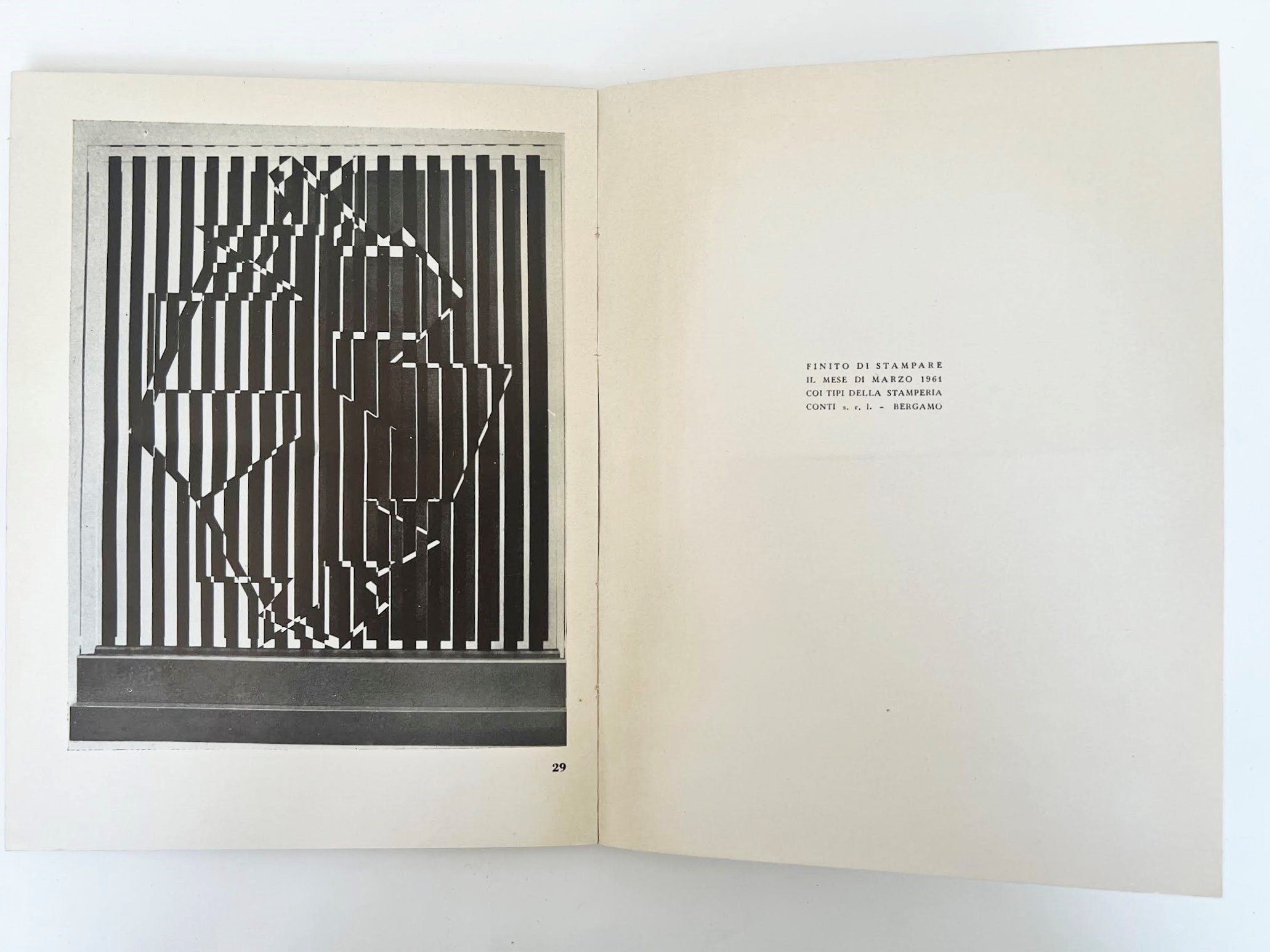 Vasarely, Catalogo della mostra personale (marzo 1961)