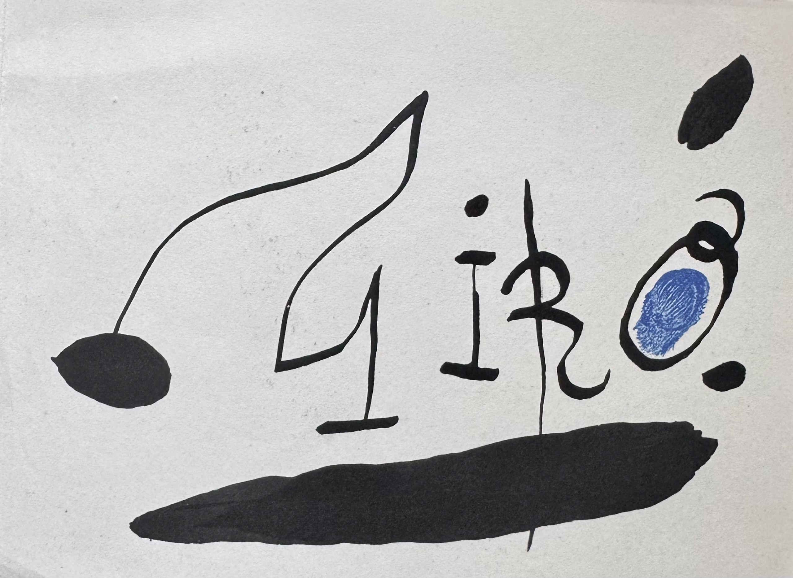 Joan Miró, L'Oiseau Solaire, L'Oiseau Lunaire, Étincelles - Carton d'invitation vernissage