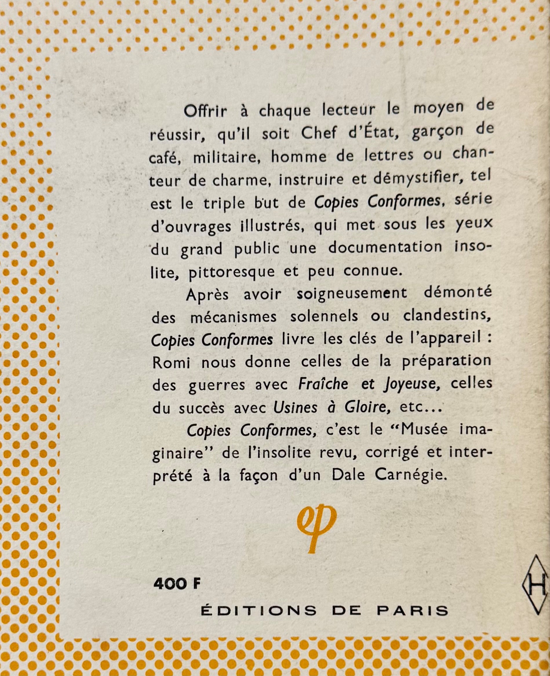 Romi (pseud. Robert Miquel), Fabbriche di Gloria