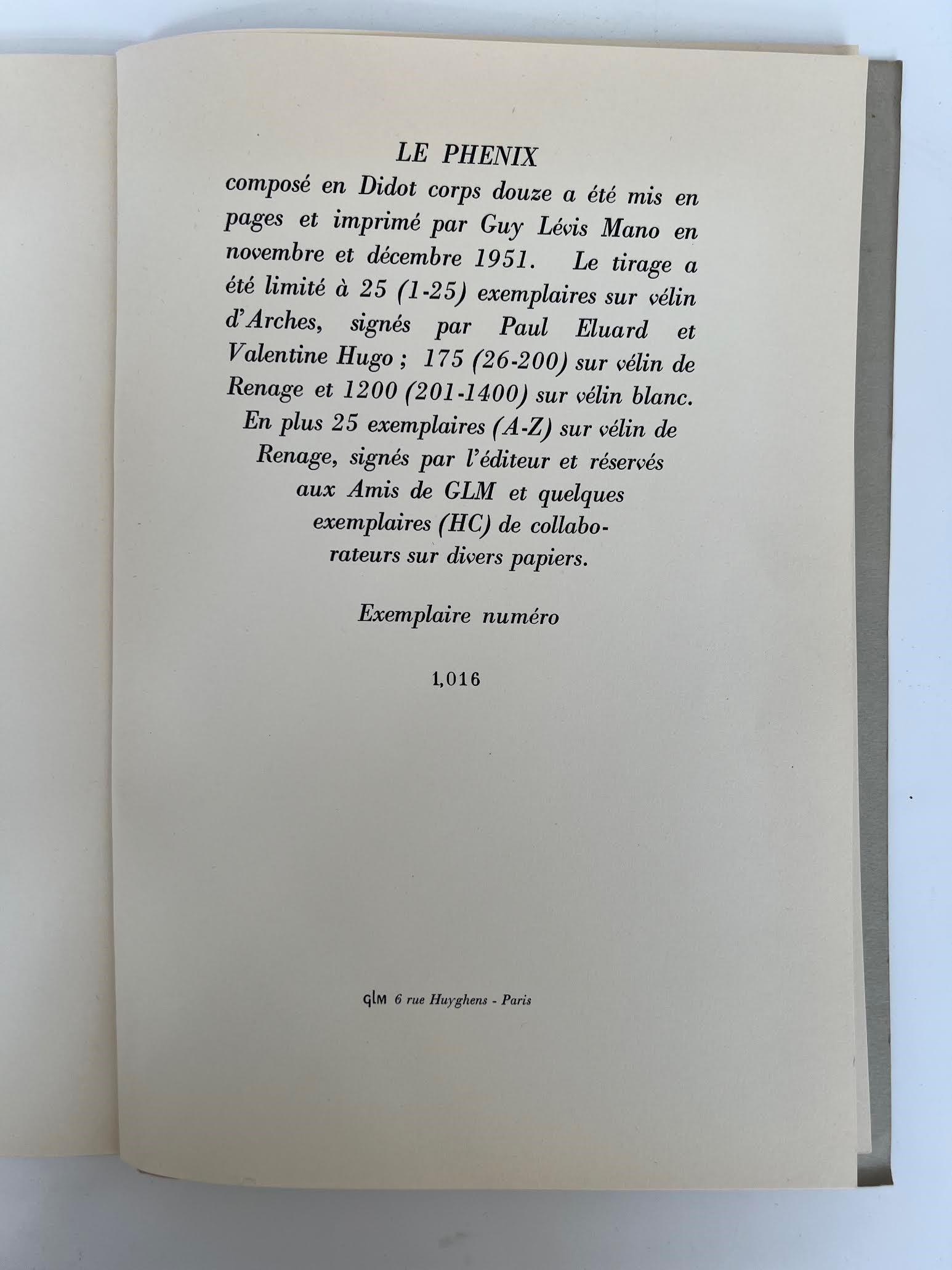 Paul Éluard, Le Phénix