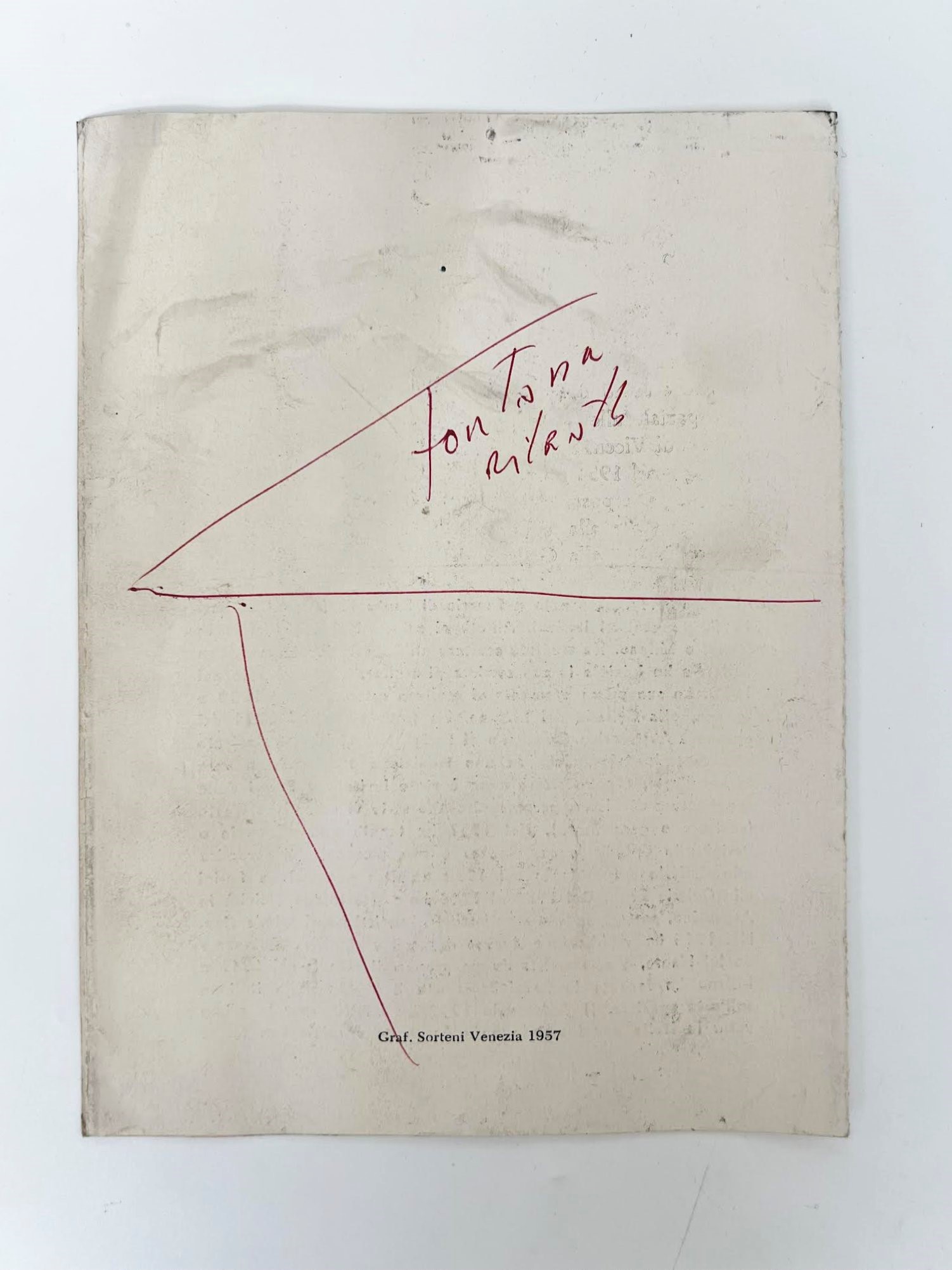 Mostra di Lucio Fontana alla Galleria del Cavallino di Venezia, firmato