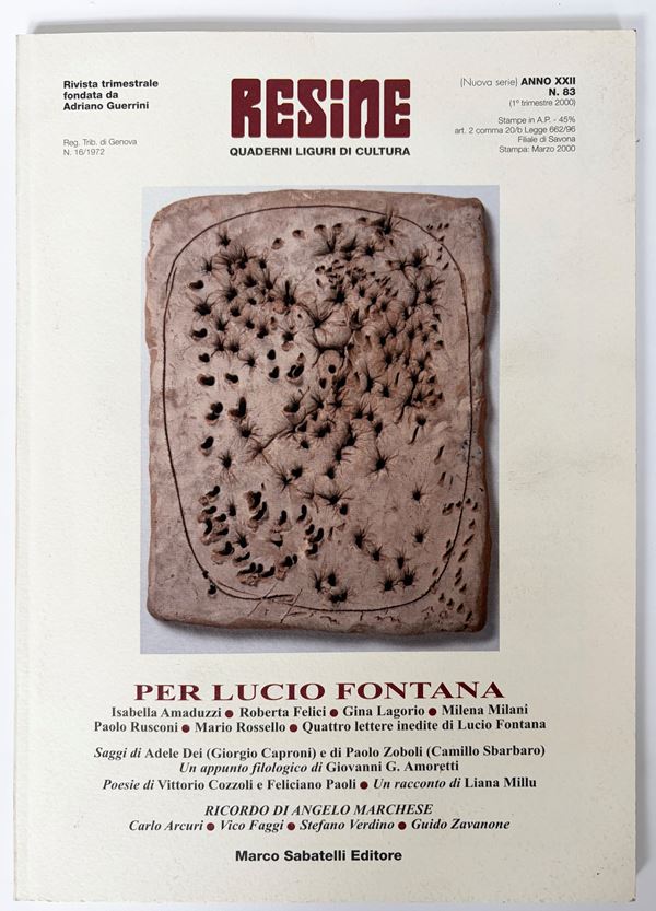 Resine - Quaderni Liguri di Cultura, issue 83