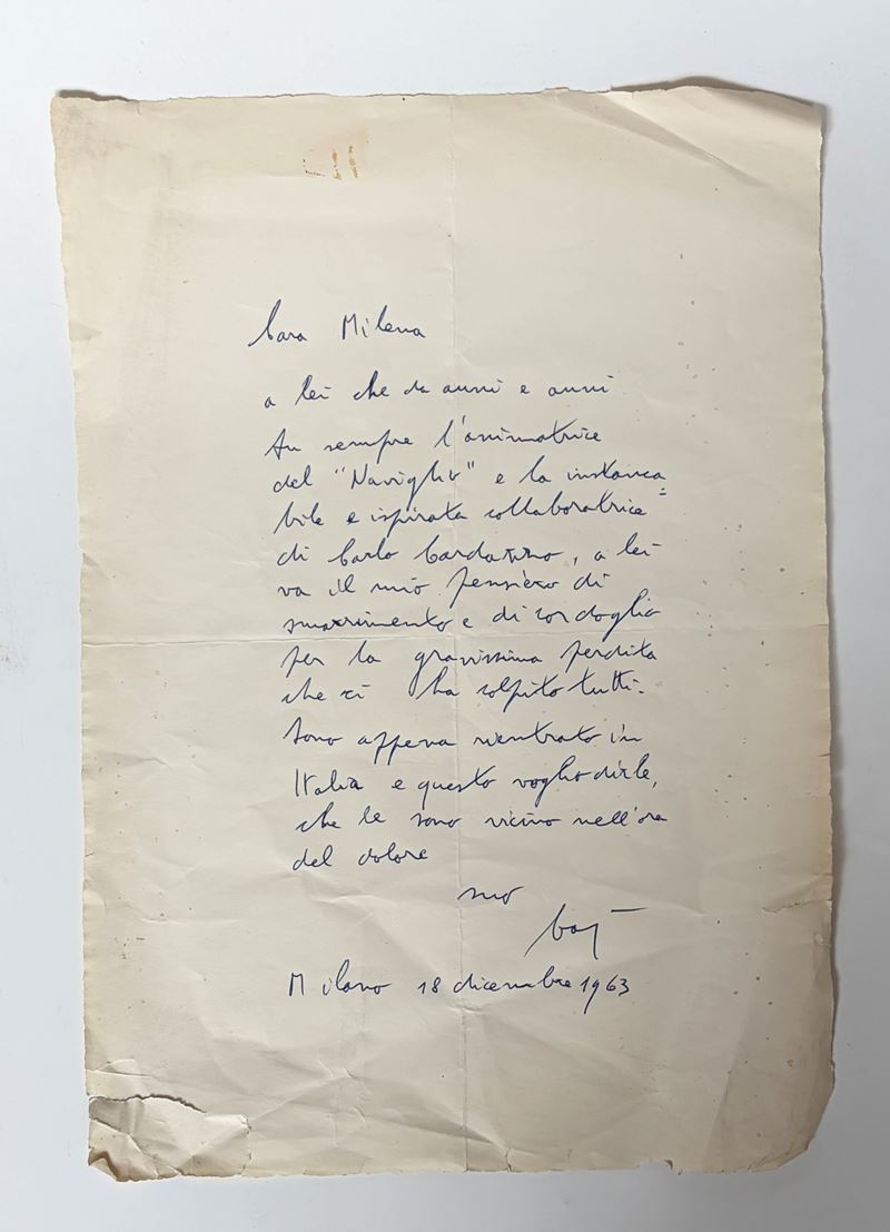 Lettera a M.Milani, Enrico Baj
