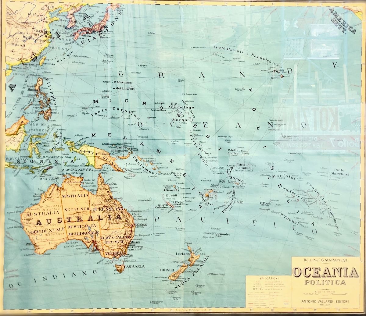 Antonio Vallardi Editore, Carta Geografica Politica Oceania