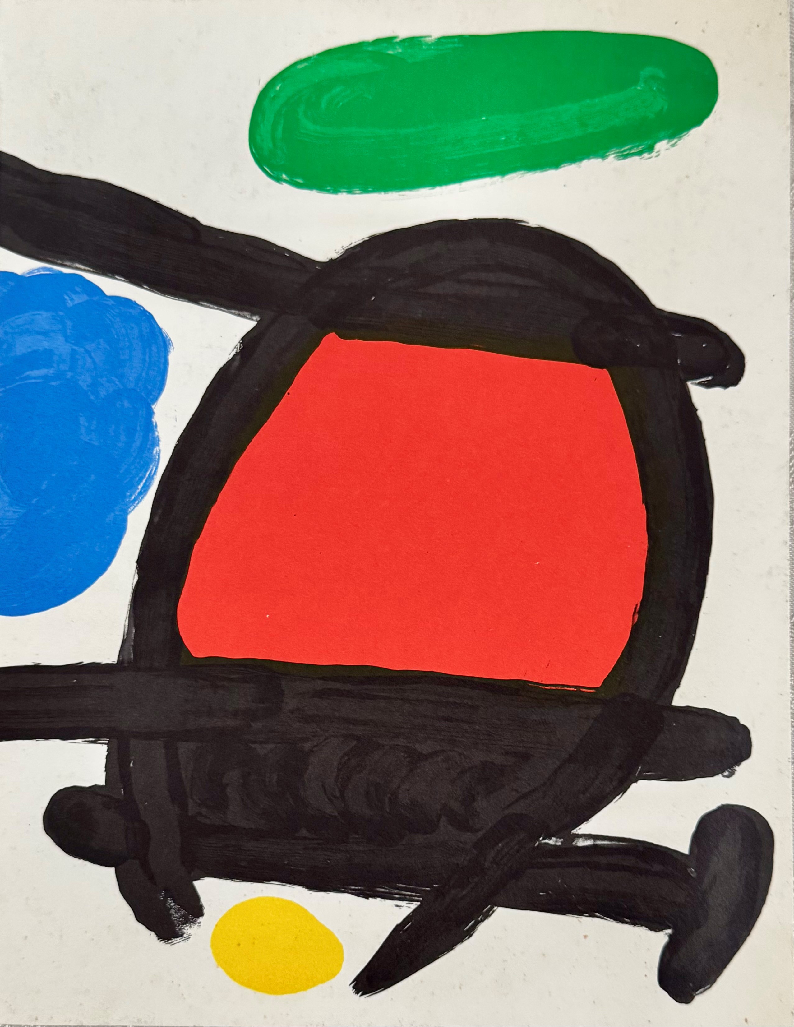 Joan Miró, Sculptures récentes (Carton d’invitation per il vernissage), litografia a colori