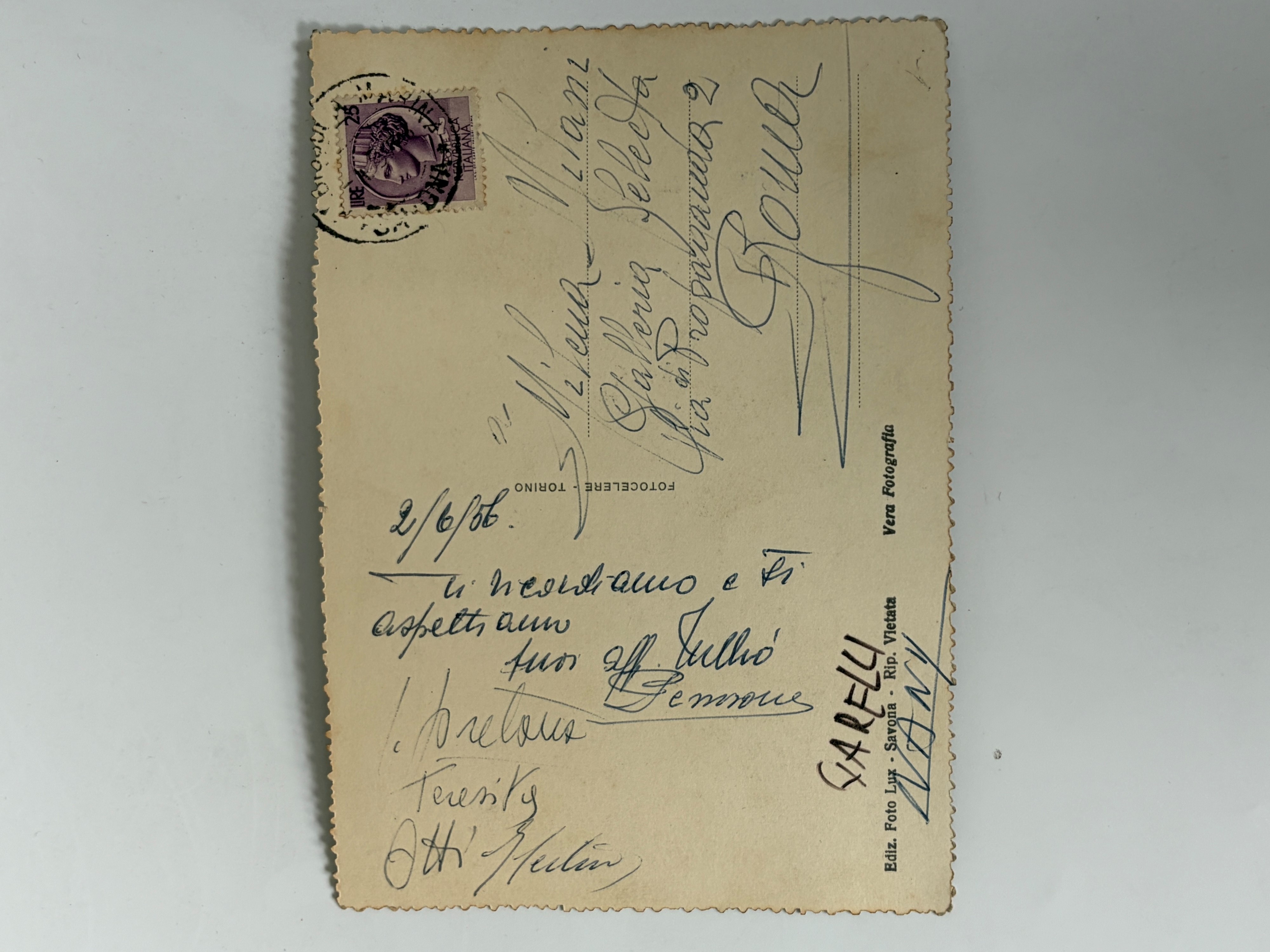 Cartolina Milena Milani da Garelli