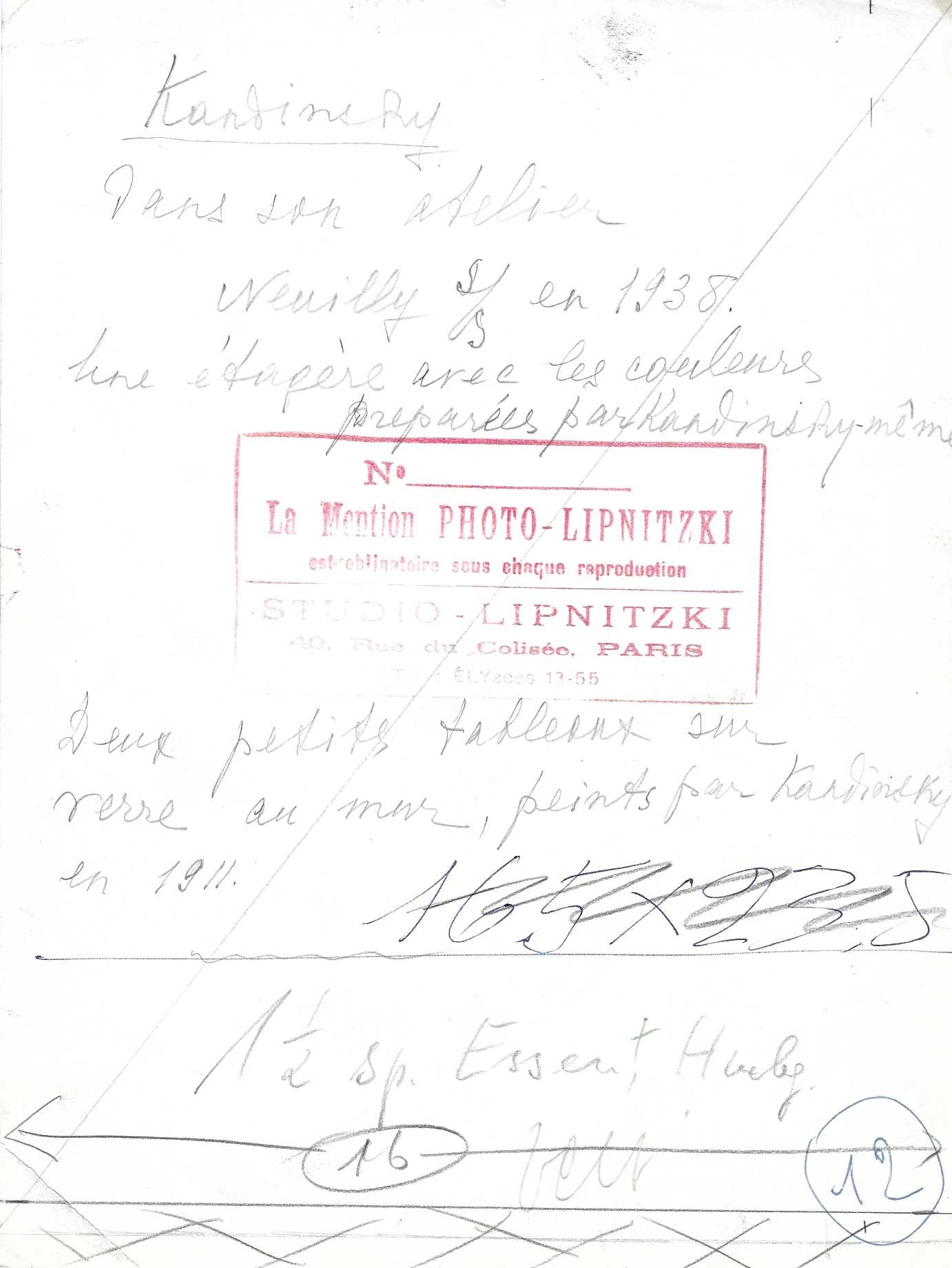 WASSILY KANDINSKY, Set di foto e documenti