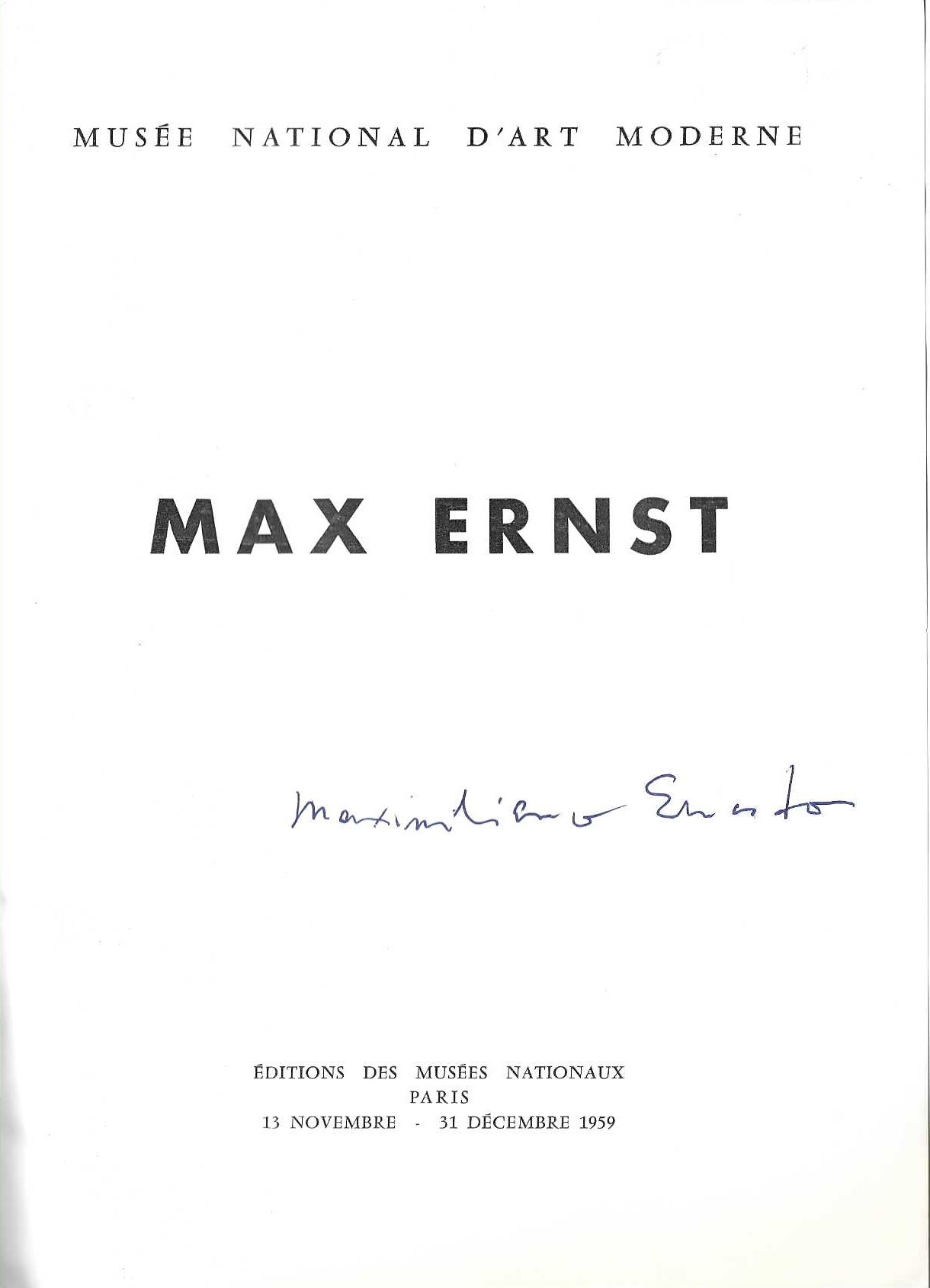 Max Ernst — Catalogo della mostra al Musée National d'Art Moderne