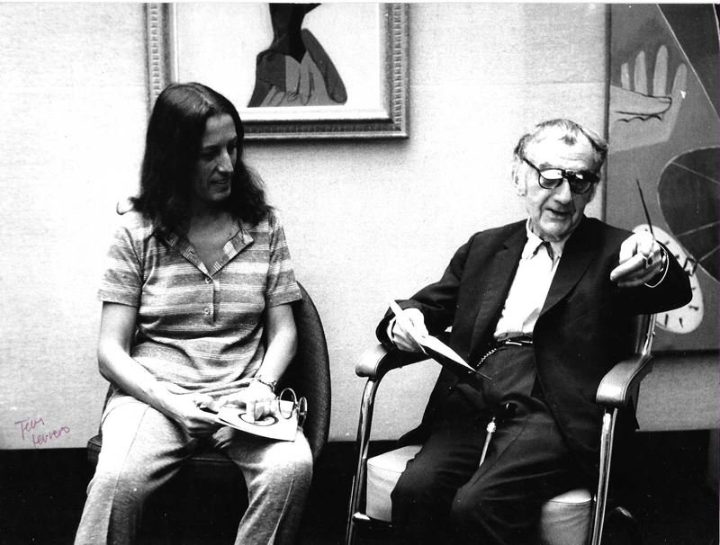 Jean Ferrero - Ritratto di Man Ray con Milena Milani (probabile intervista o incontro)