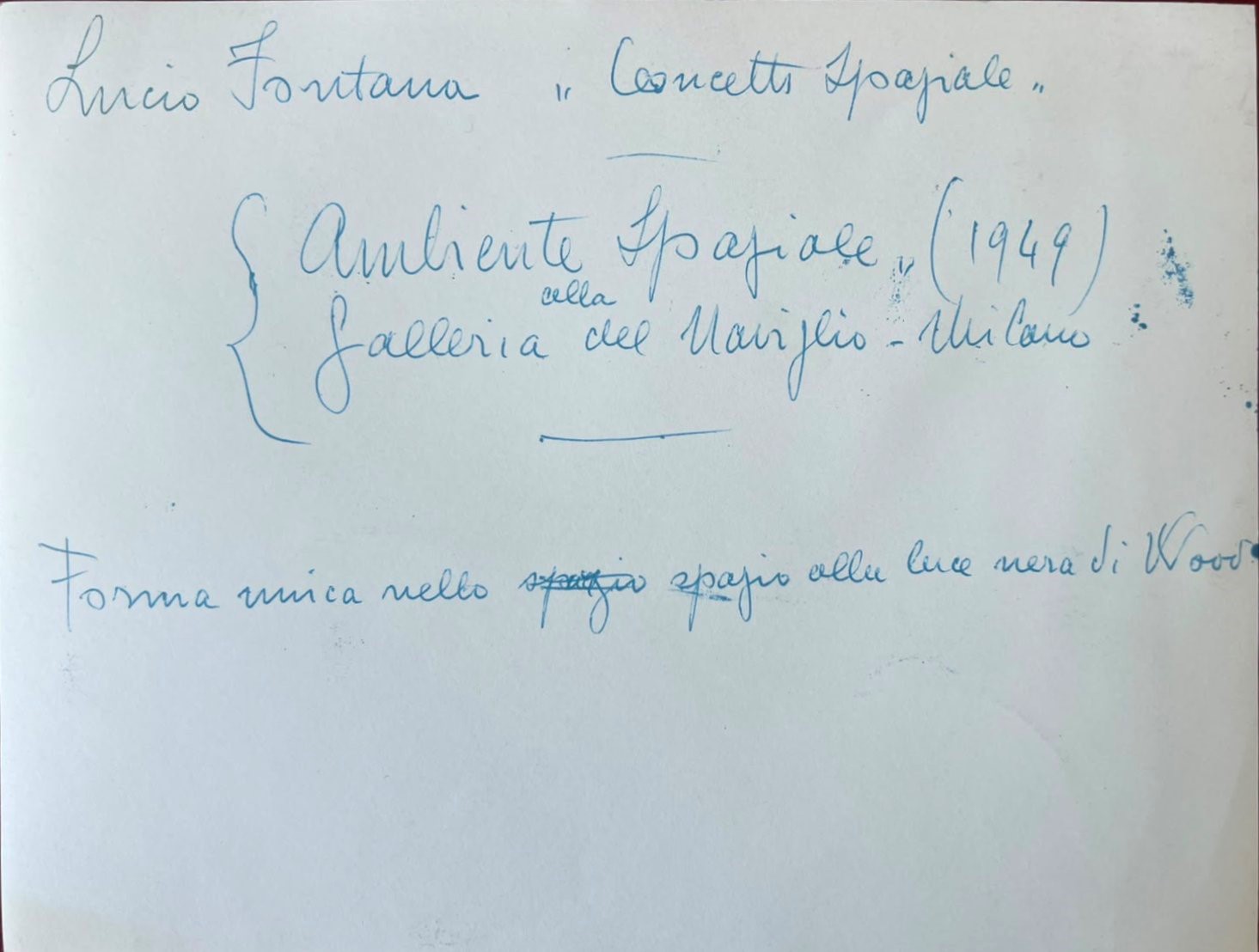 Lucio Fontana, Concetto Spaziale