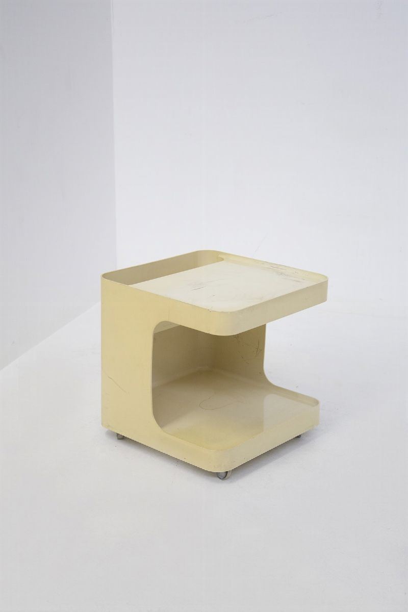 Carrello da Bar in Plastica Vintage con Ruote