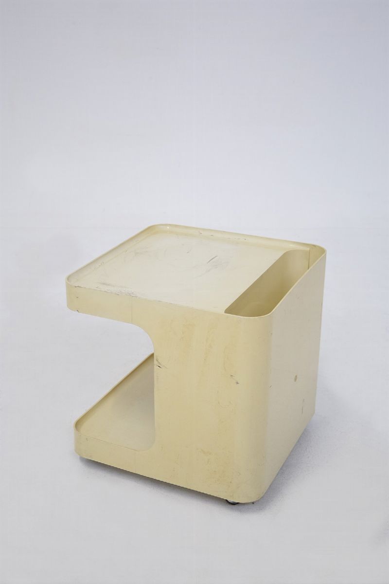 Carrello da Bar in Plastica Vintage con Ruote
