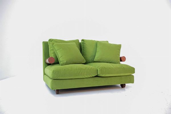 Antonio Citterio - B&B Italia "Baisity" Sofa in Green Velvet