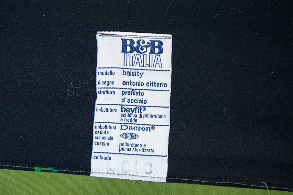 Divano "baisity" di B&b Italia in Velluto Verde