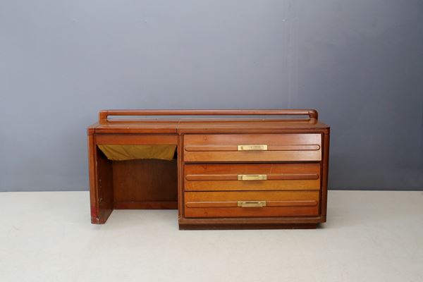 Manifattura Italiana - Italian Chest of Drawers in Walnut and Pink Mirror