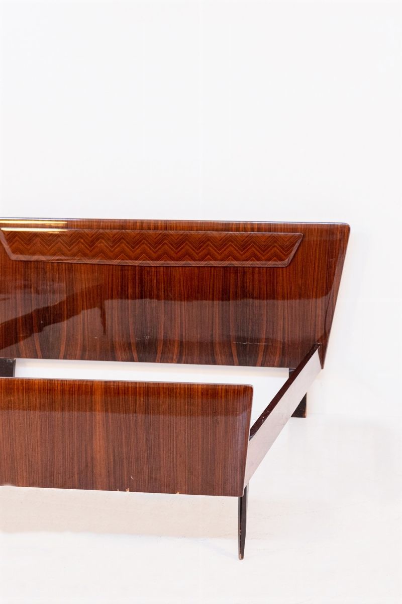 Letto in Legno Vintage Italiano (attr.)