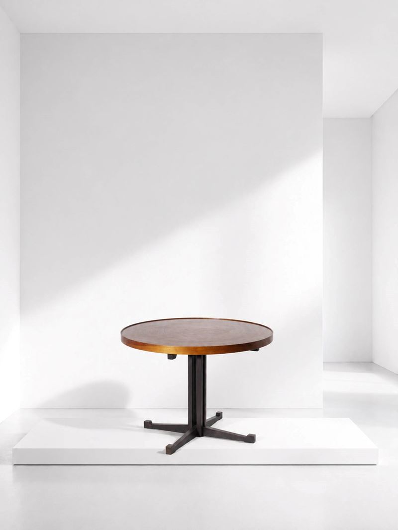 Vittorio Gregotti - Tavolo rotondo (anni 50), legno e ottone
