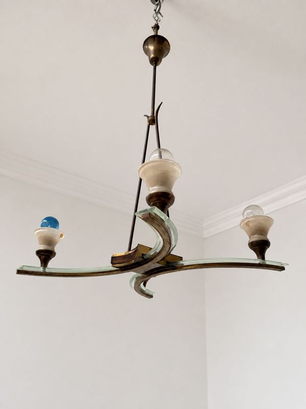 Manifattura Italiana - Lampadario Art Decò