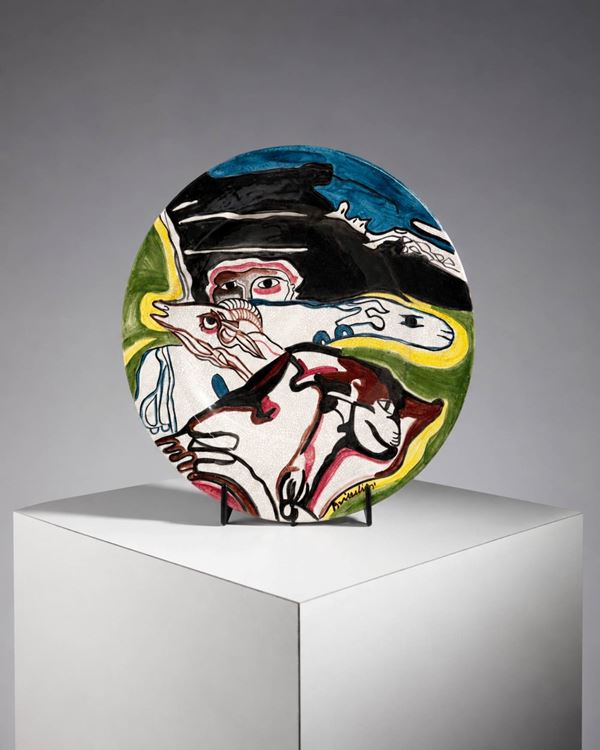 Remo  Brindisi - Piatto Ceramica,FIRMATO