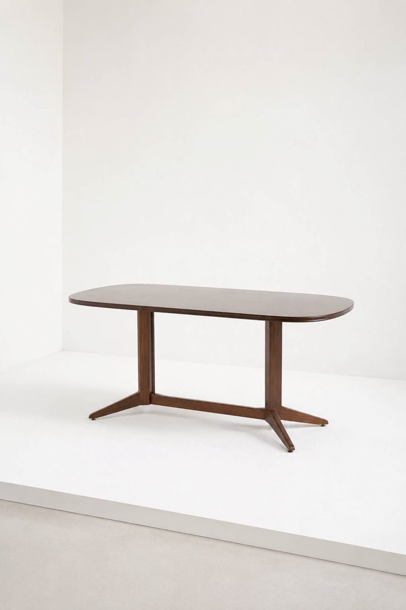Franco Albini - Tavolo da pranzo in legno e ottone