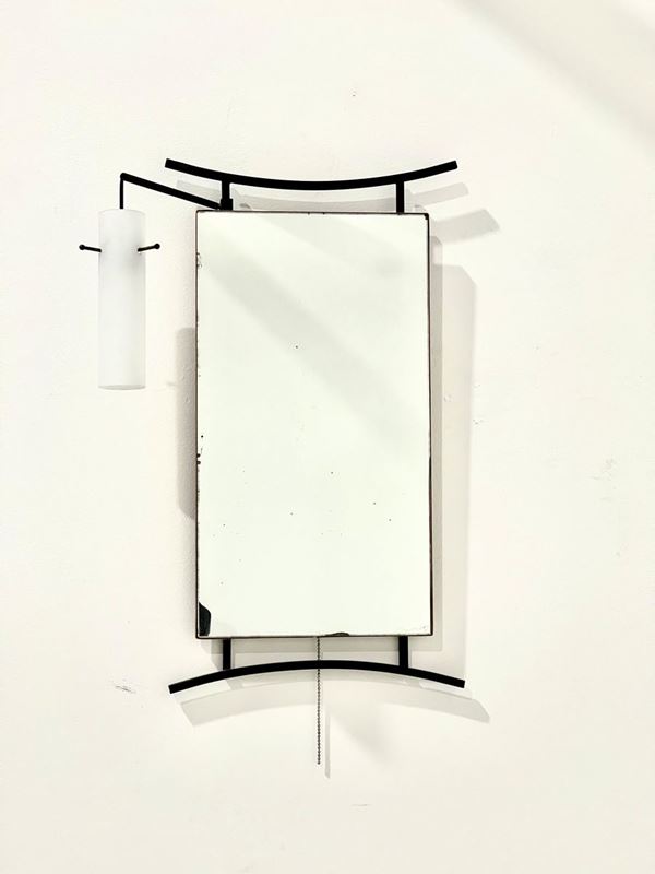 Italian Mirror with Lamp