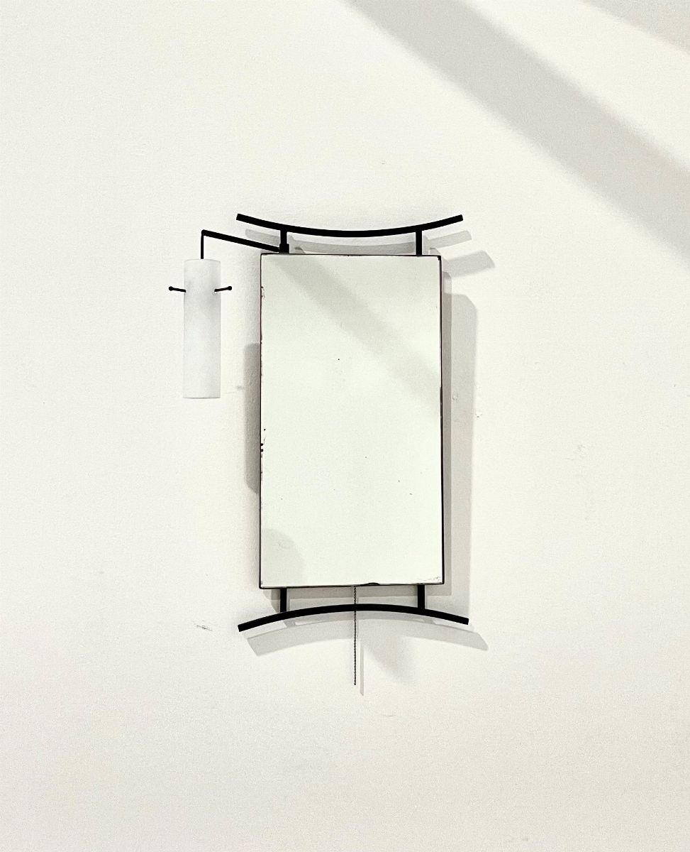 Italian Mirror with Lamp