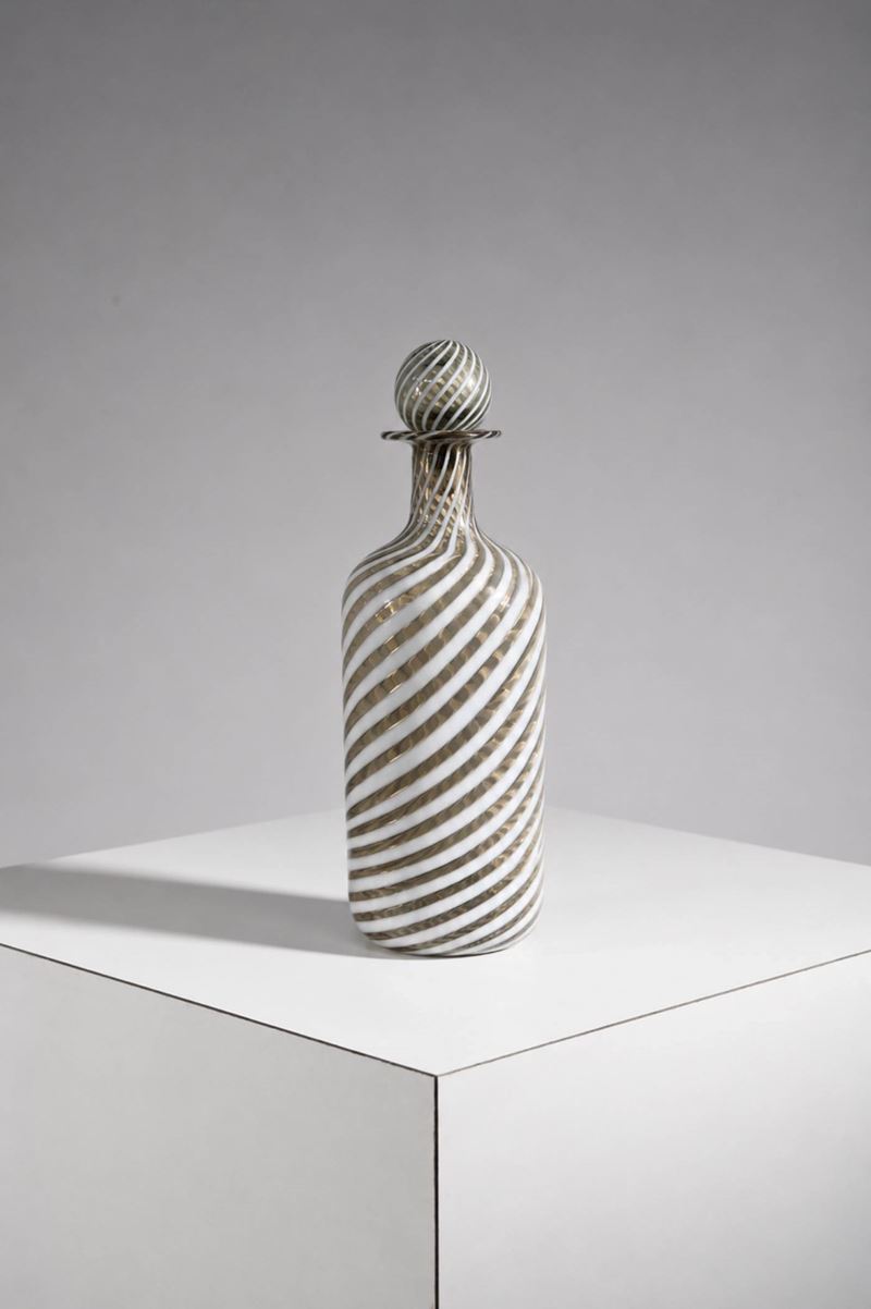 Murano Glass - Bottiglia/Caraffa in vetro di Murano filigrana