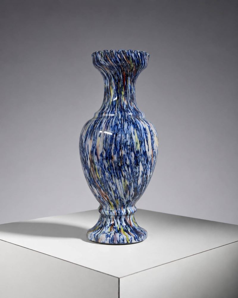 Murano Glass - Vaso in vetro con murrine multicolori