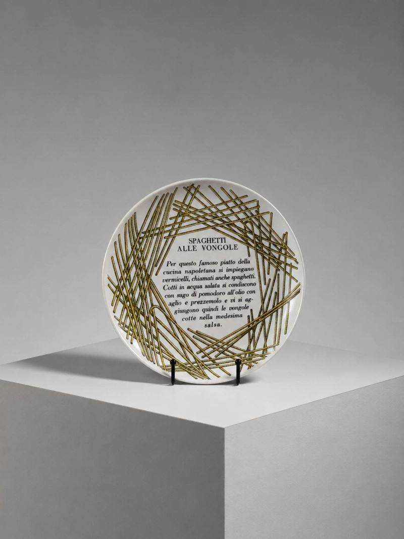 Piero Fornasetti - Piatto decorativo della serie “Specialità Napoletane”