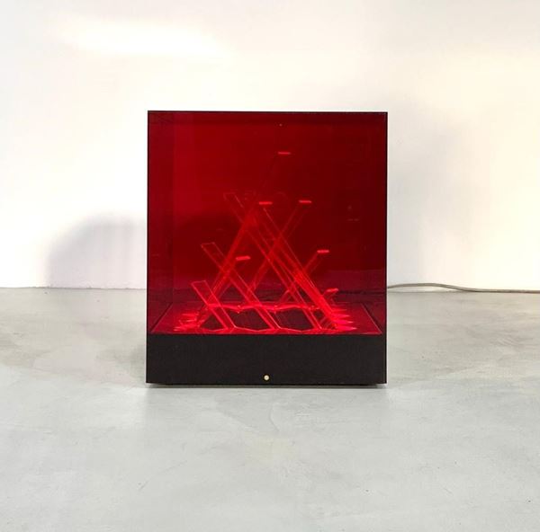 James Rivi&#232;re - Cubo di Teo red table lamp