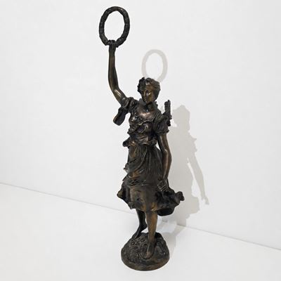 Manifattura sconosciuta, Statua in bronzo (anni Cinquanta circa), altezza 70 cm