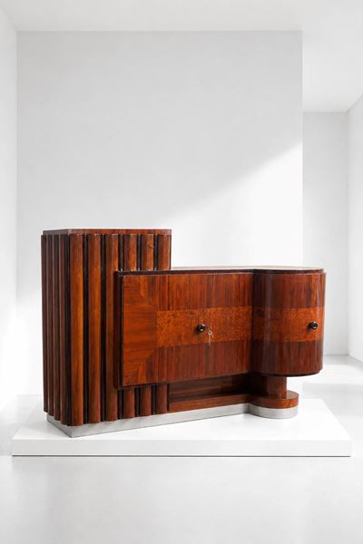 Credenza in stile Art Déco (anni 1940), etichetta presente