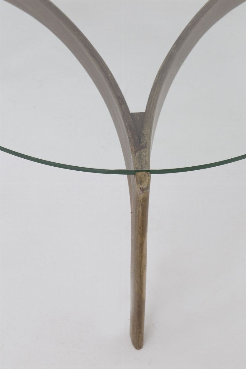 Tavolino Danese in Vetro e Legno per Christian Linneberg