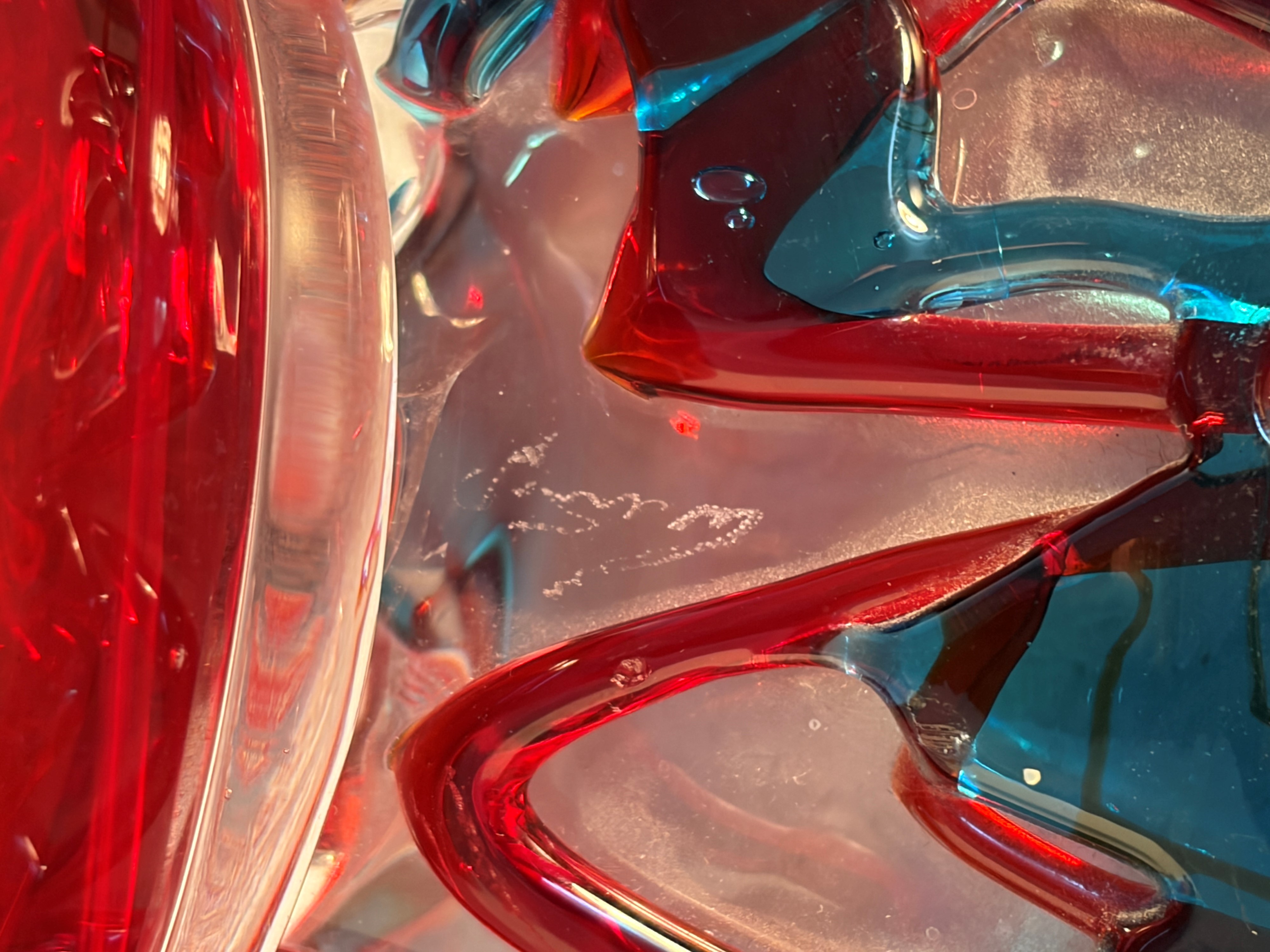 Sergio Costantini - Vaso in vetro di Murano a forma di volto, firma