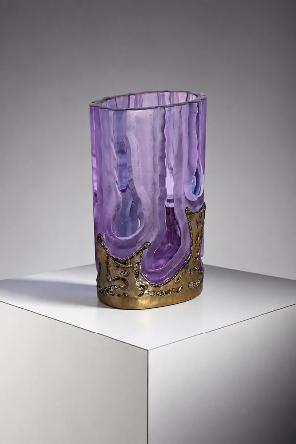 Arch. F. Toso - Vase, label