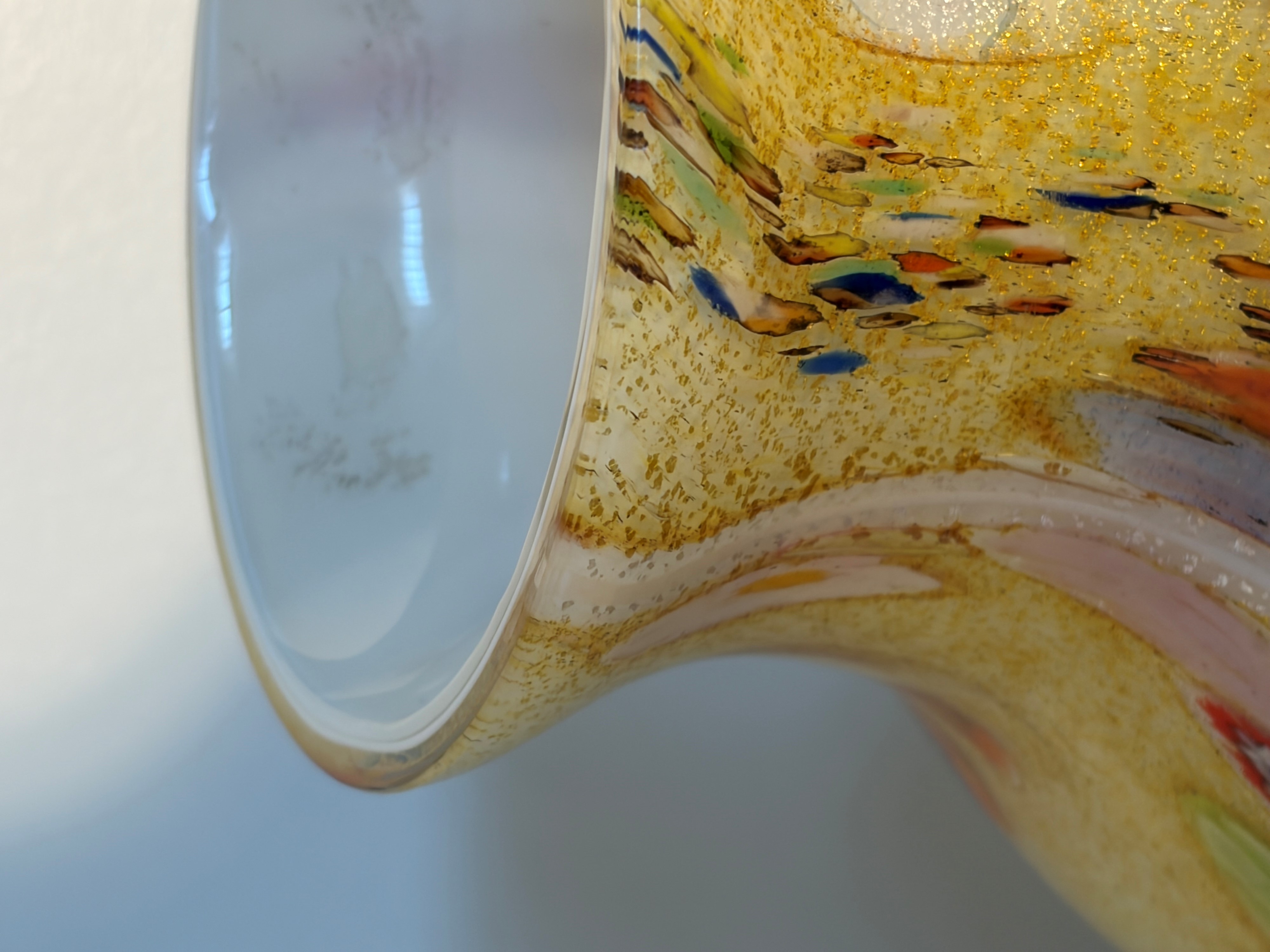 Murano Glass - Vaso in vetro con decorazione a millefiori e murrine