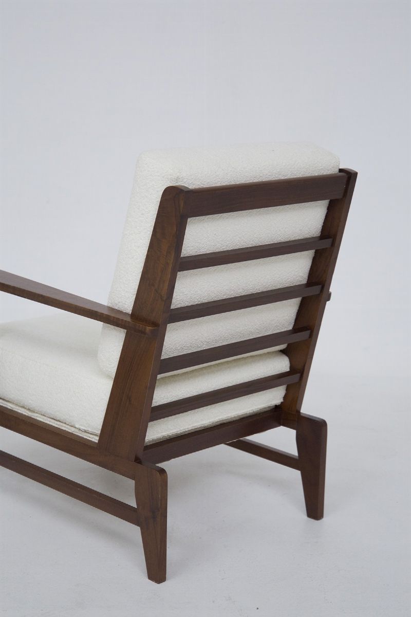 Poltrone Vintage in Bouclé Bianco