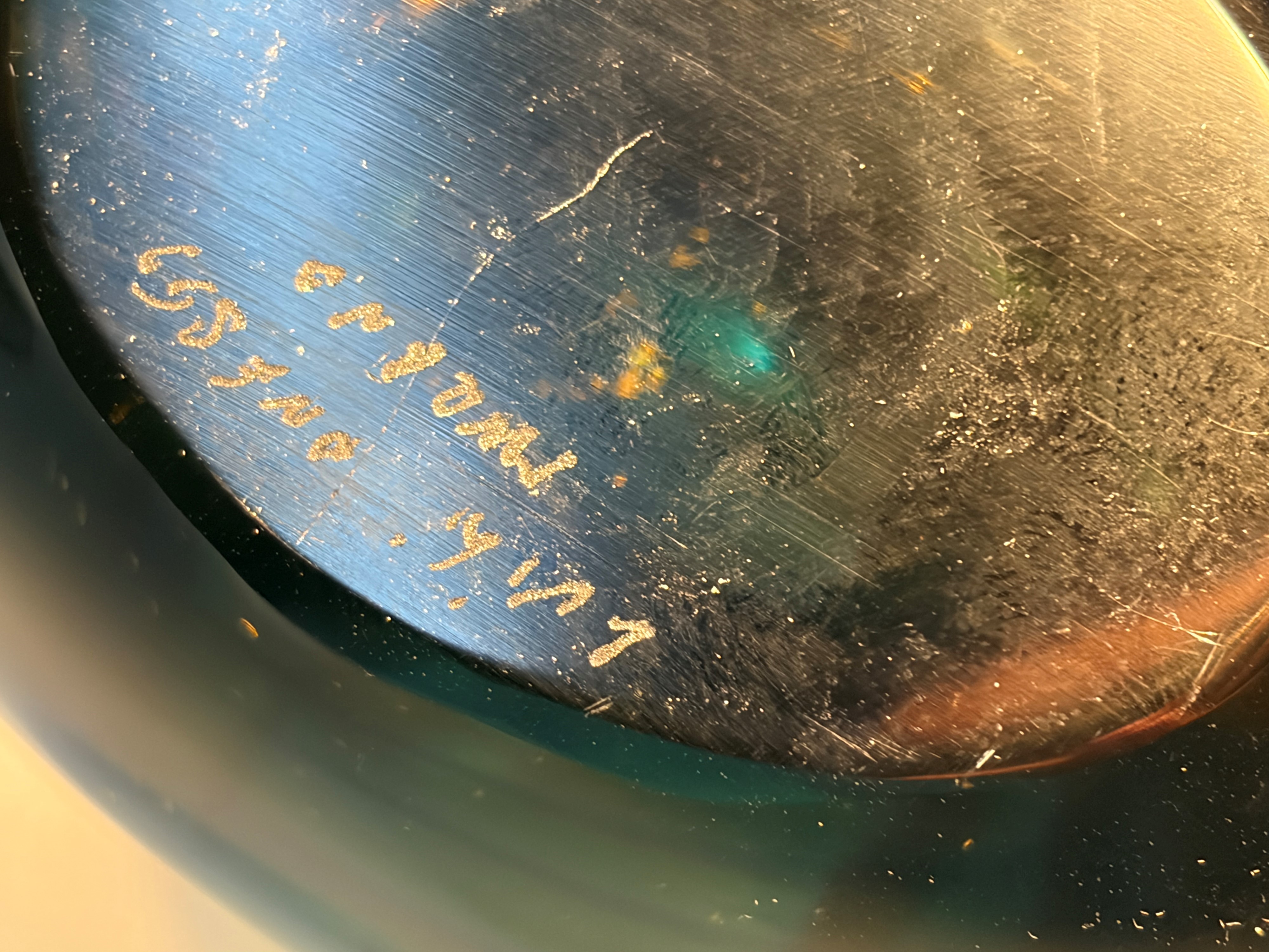 Luigi Onesto - Vaso in vetro di Murano firmato (sommerso)