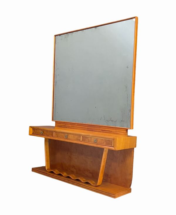 Mirror with drawers,