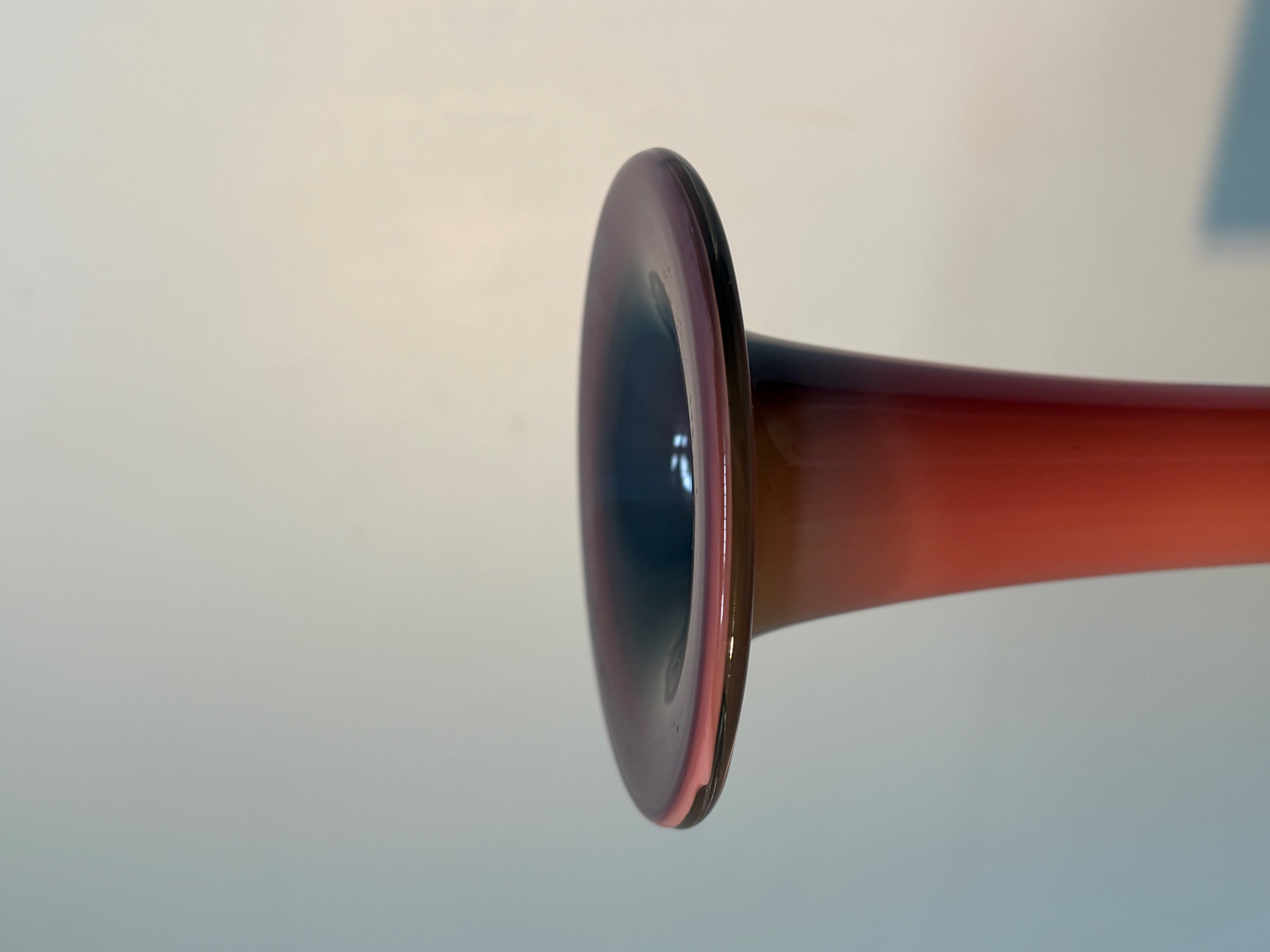 Manifattura Italiana - Vaso in vetro artistico rosa corallo