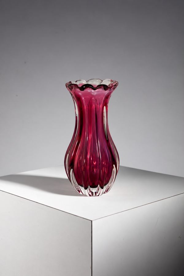 Bohemia Glass - Vase, signed