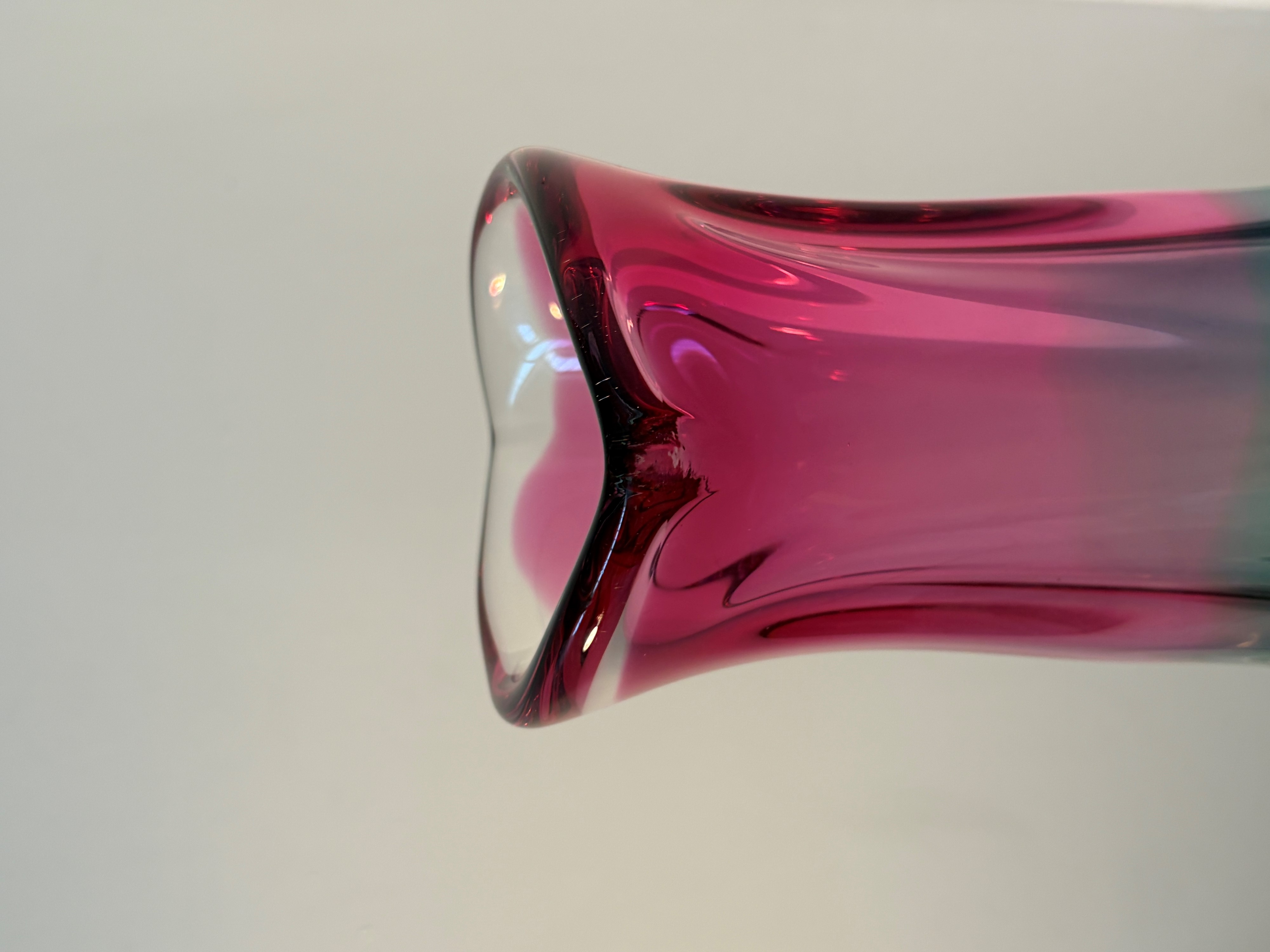 Toso Fratelli - Vaso in vetro di Murano in tecnica del sommerso