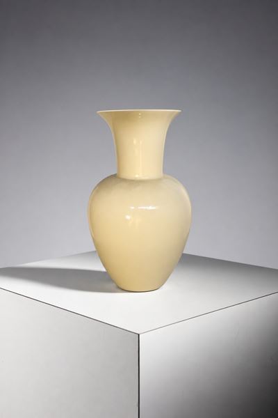 Vaso in vetro di Murano con etichetta Formia (anni ’80)