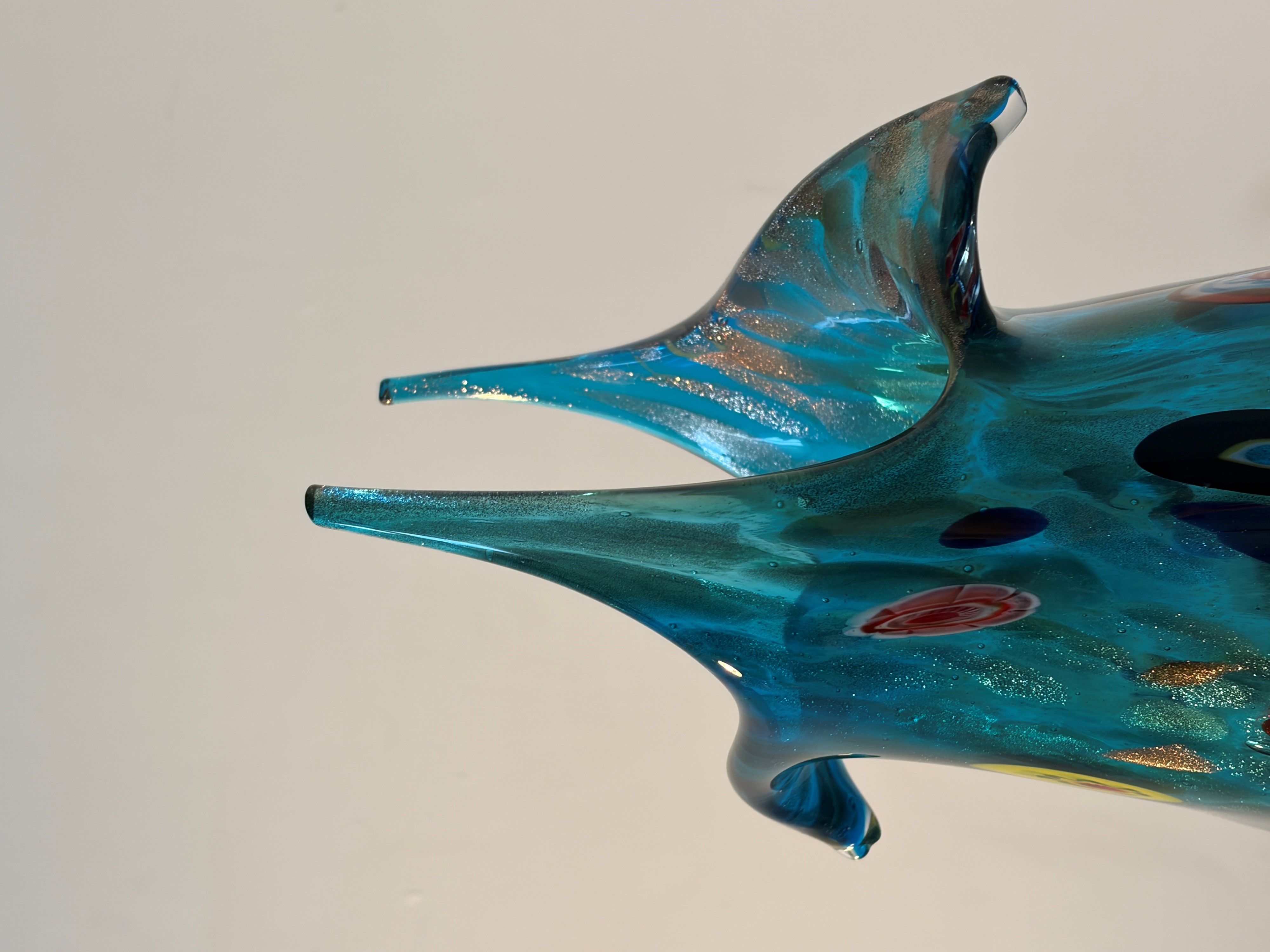 Murano Glass - Vaso in vetro artistico firmato con murrine policrome