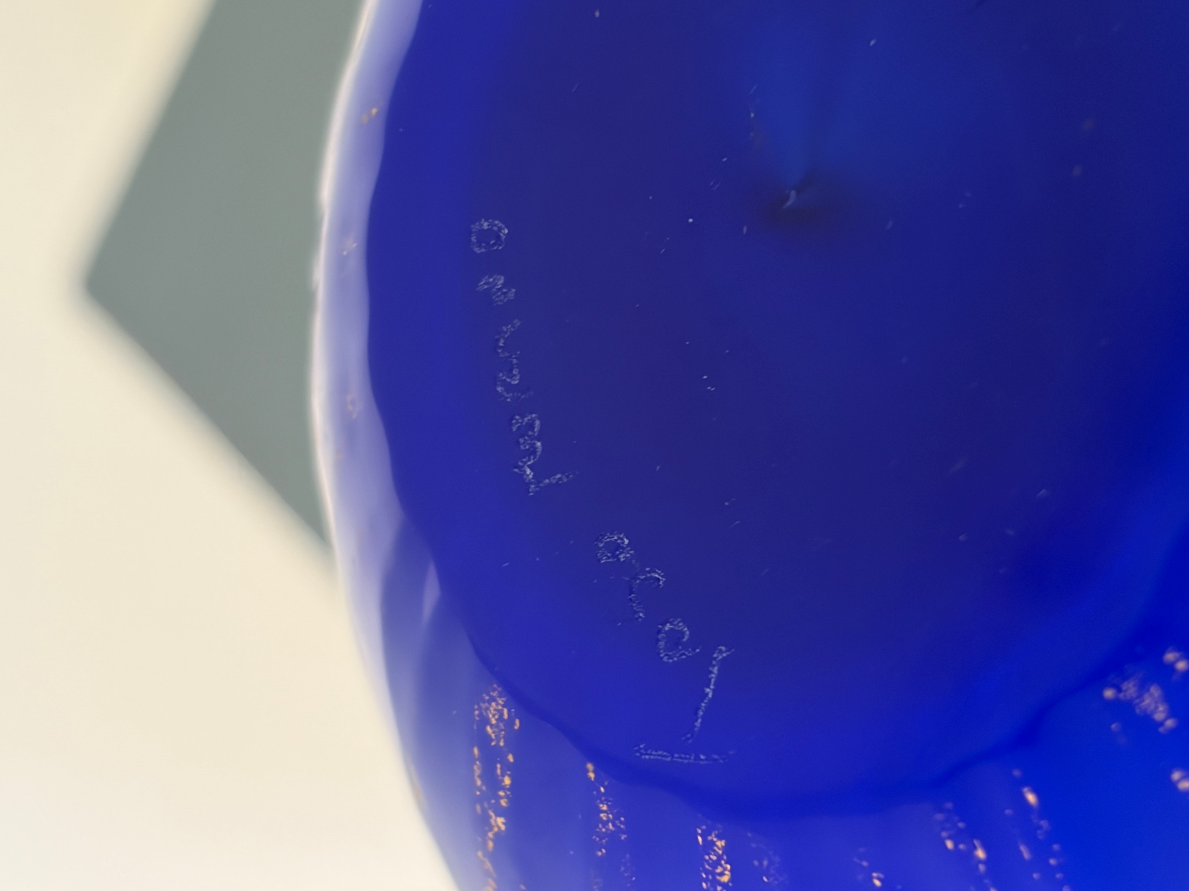 Murano Glass - Vaso in vetro di Murano blu cobalto con firma
