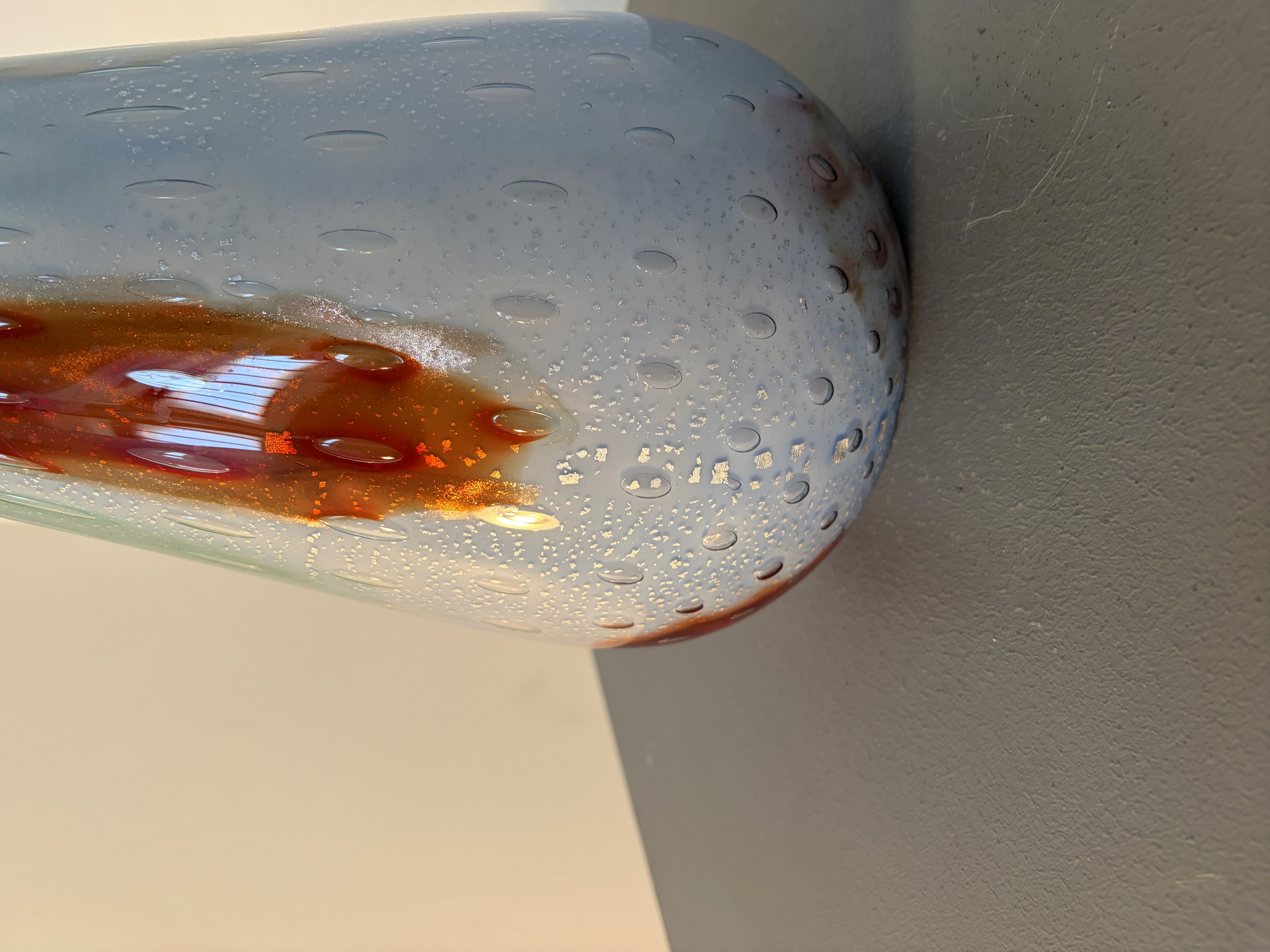 Murano Glass - Vaso in vetro artistico stile Pulegoso