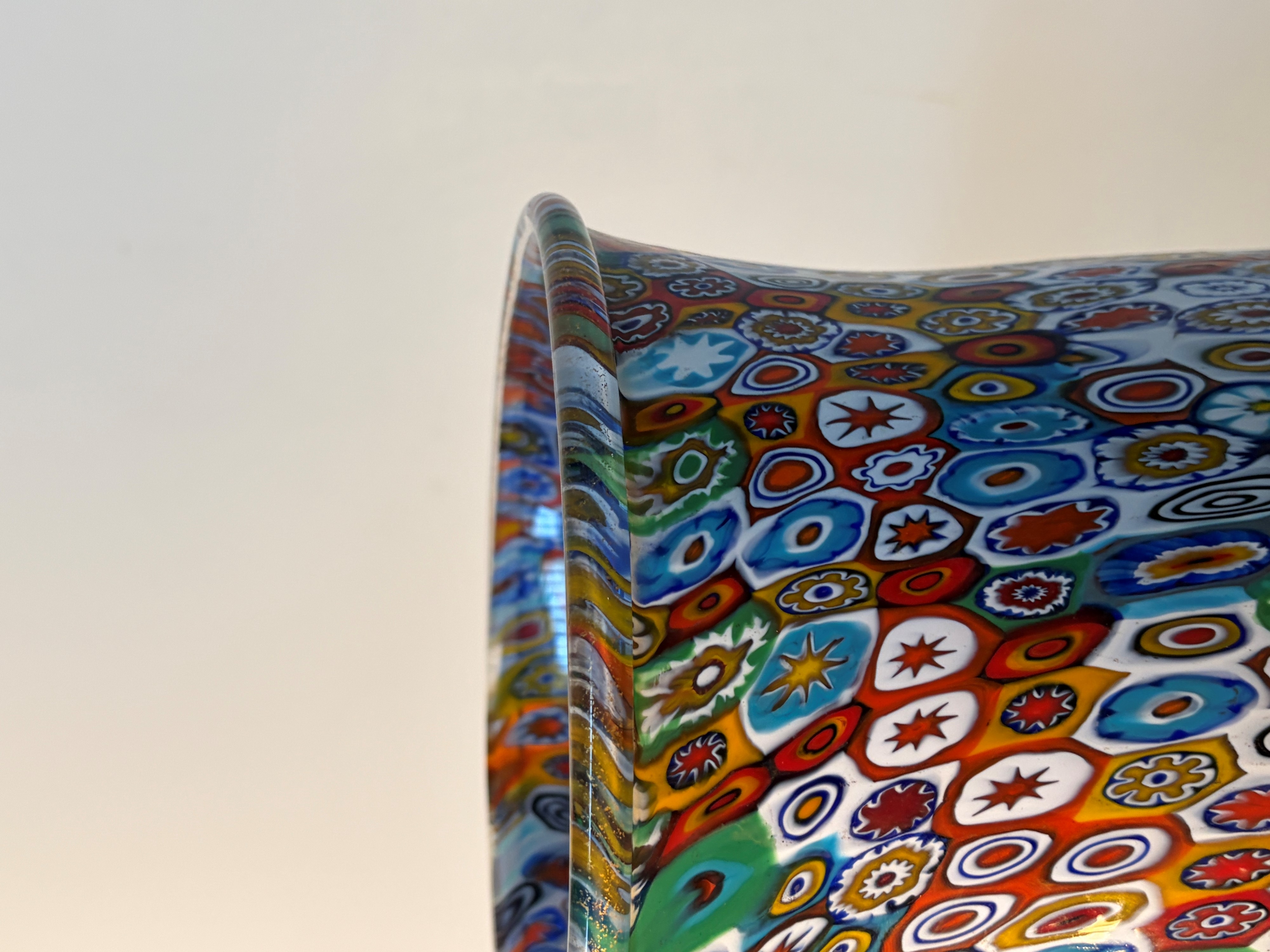 Murano Glass - Vaso in vetro con motivo millefiori