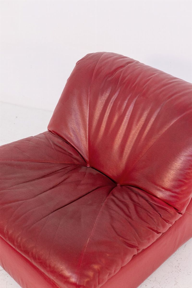 Poltrone in Pelle Rossa Vintage
