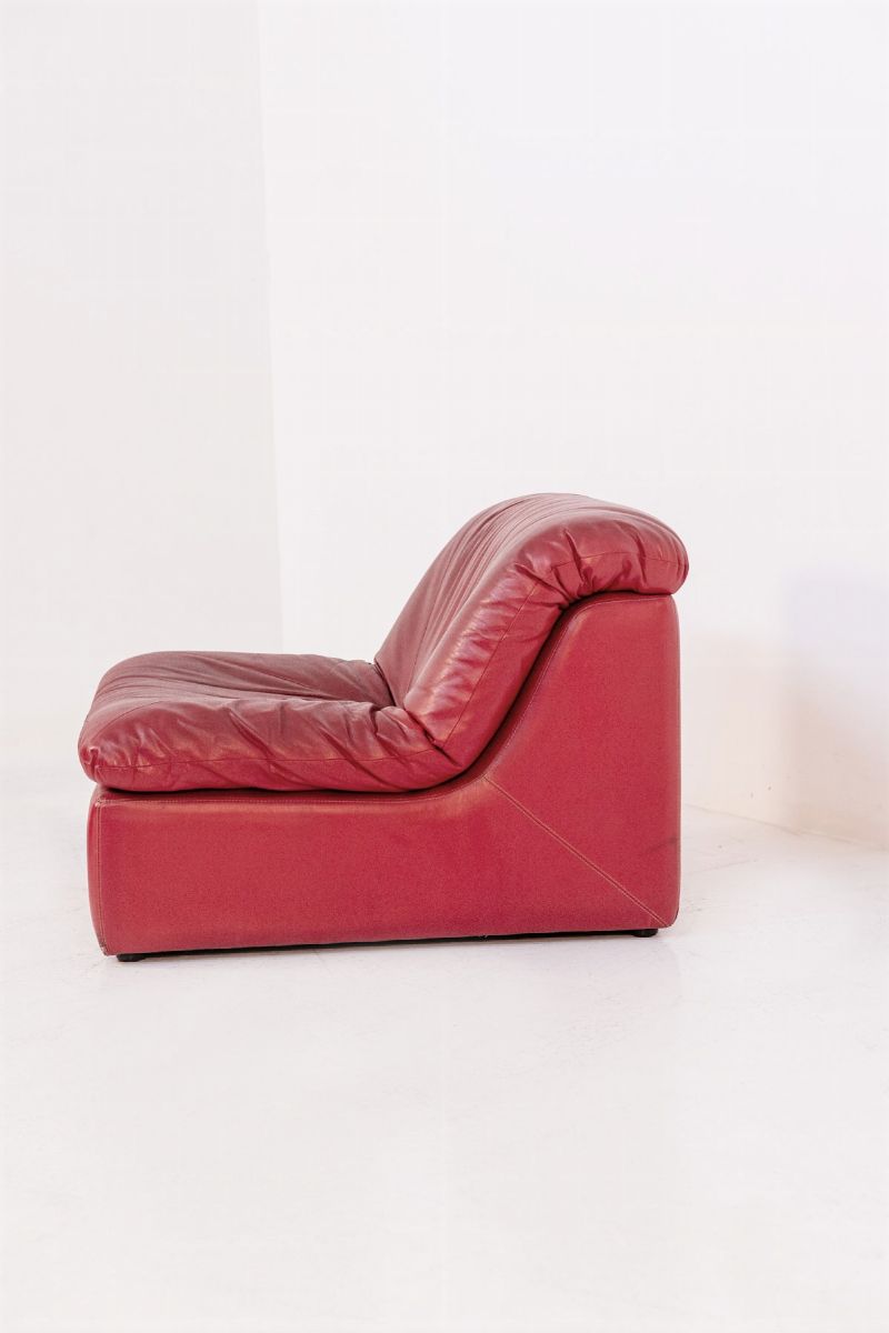 Poltrone in Pelle Rossa Vintage