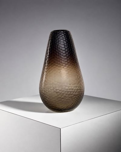 Vaso in vetro di Murano battuto a nido d’ape